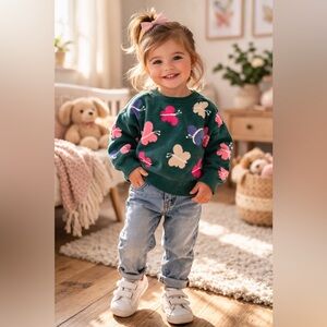 GAP Baby Butterfly Sweater 18–24M Cozy Cotton Pullover